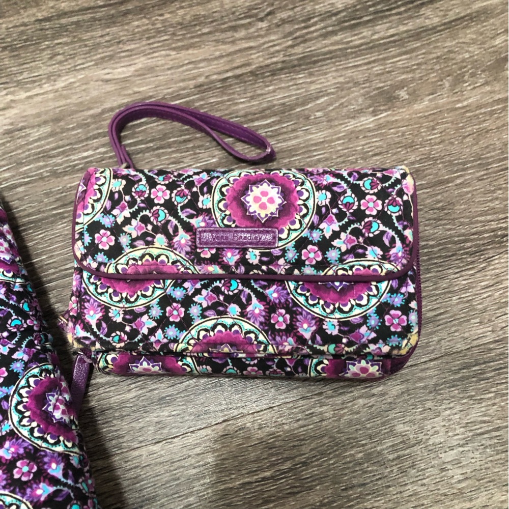 Vera Bradley Purple/Lavender Medallion Tote & RFID All-In-One Crossbody Set - Picture 2 of 13